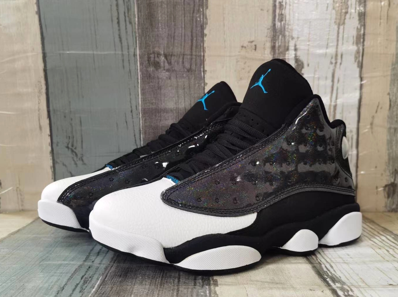 2022 Air Jordan 13 Racer Black White Blue Shoes - Click Image to Close